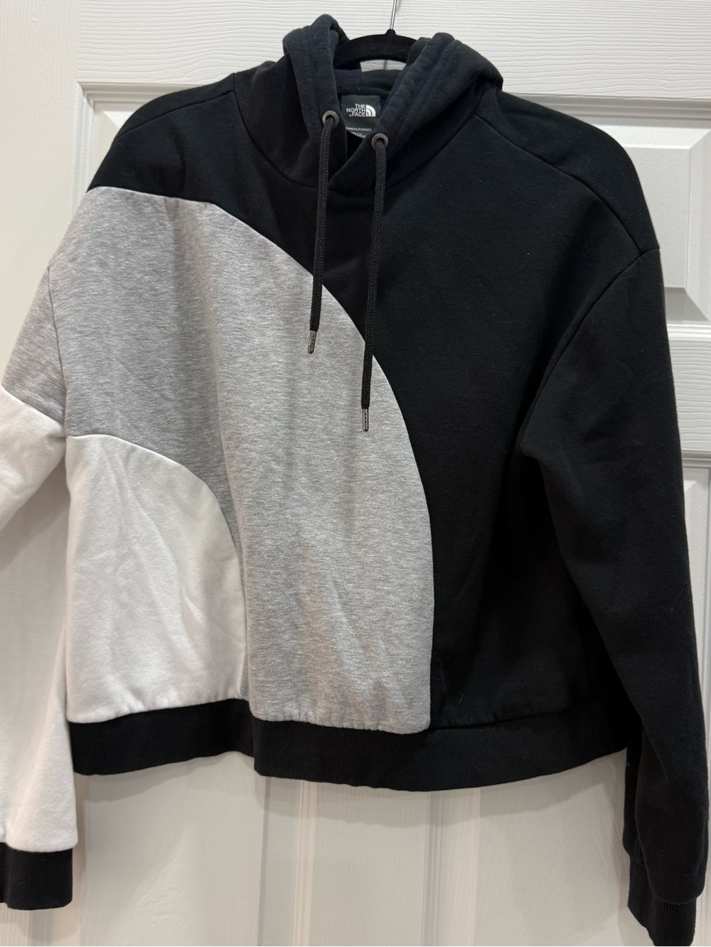 The North Face Women’s Colorblock Hooded Sweatshirt - Black/Gray/White